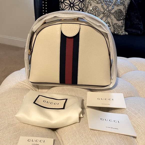 ✨NEW!✨GUCCI✨GG SUPREME TEXTURED LEATHER DOME BAG - Picture 8 of 16